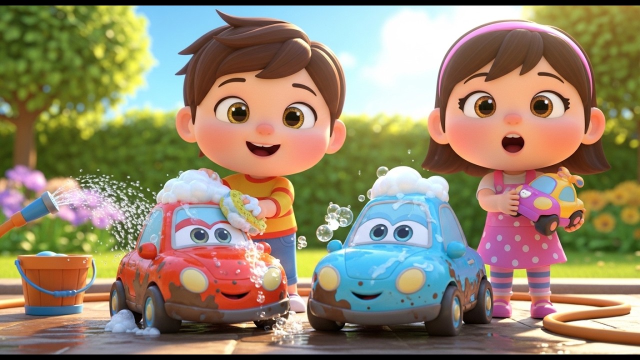 Coco Washes Mia’s Toy Car 🚗🫧 | Big Surprise Cleaning Challenge for Kids