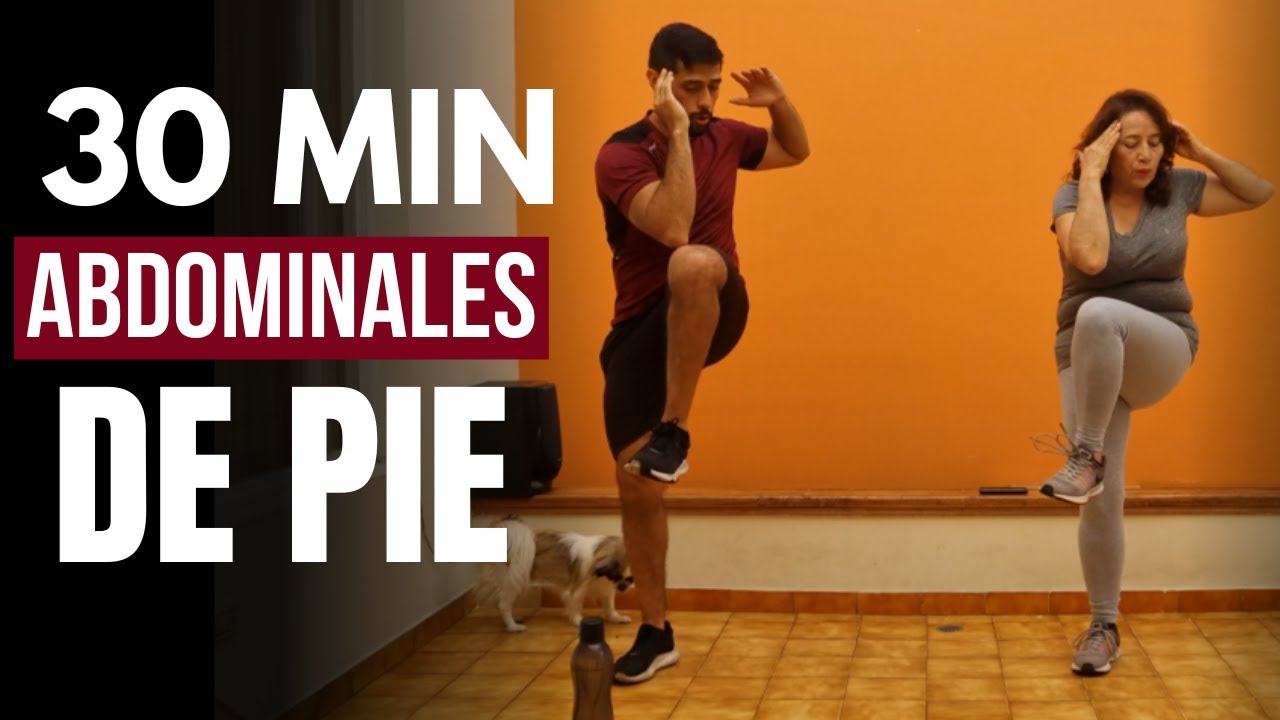 Cardio sin saltos y Abdominales de pie 🔥 rutina de 30 minutos para bajar de peso y aplanar abdomen