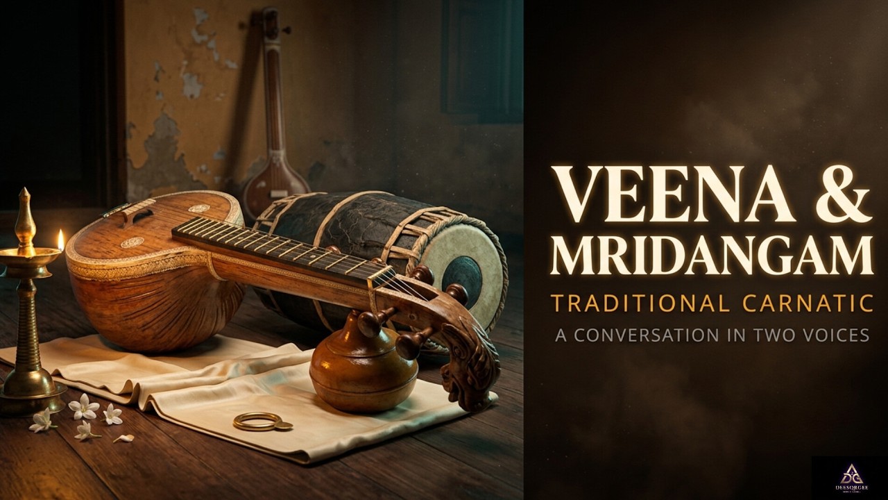 🪕 Veena & Mridangam | Traditional Carnatic | A Conversation in Two Voices
