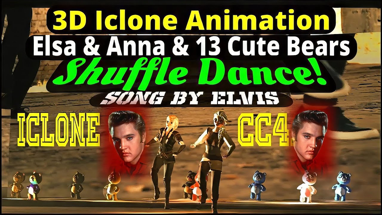 (4K) 3D Animation (Elvis) Tribute🎸🎸🎸Beautiful Visuals👍(Iclone) (Character Creator) FUN SHUFFLE DANCE