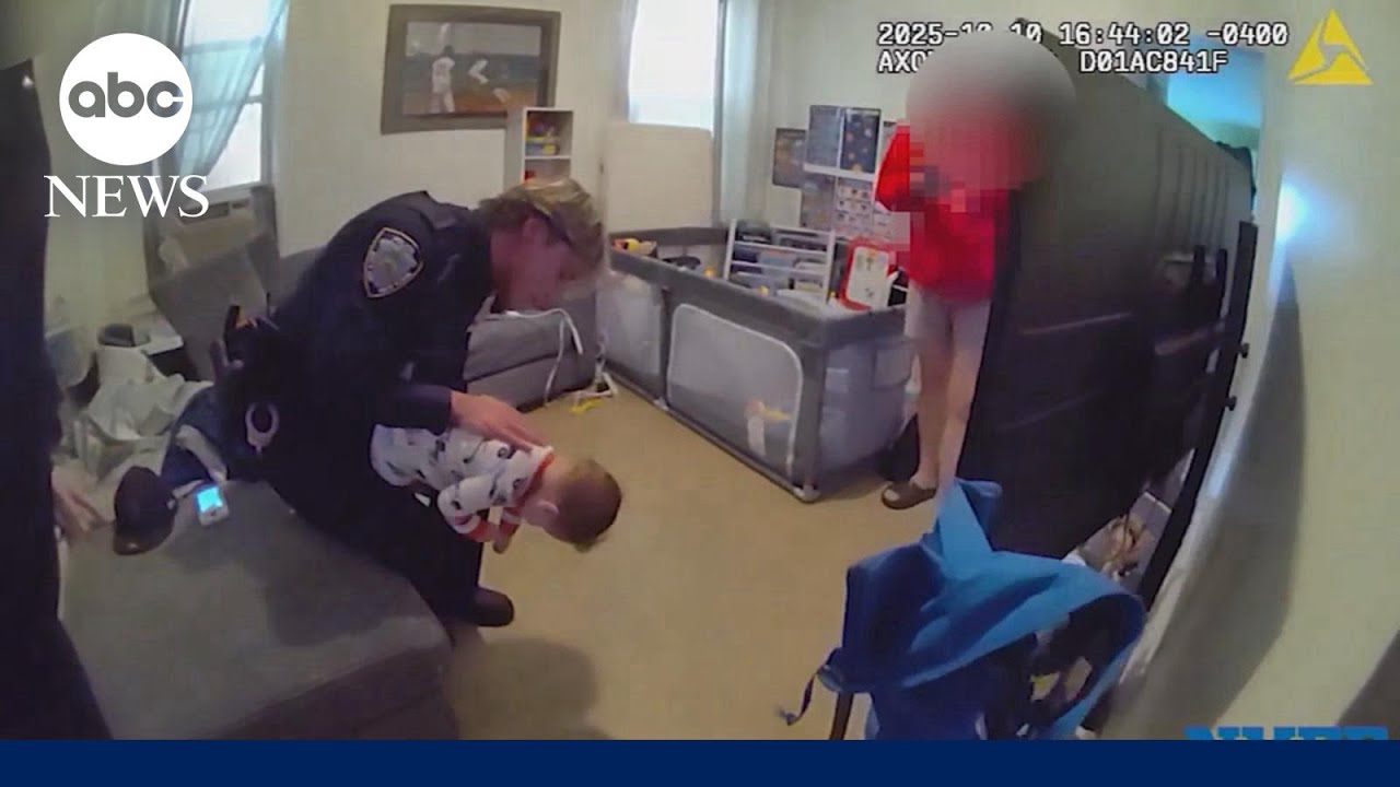 'He's my life': Video shows moment police save choking baby