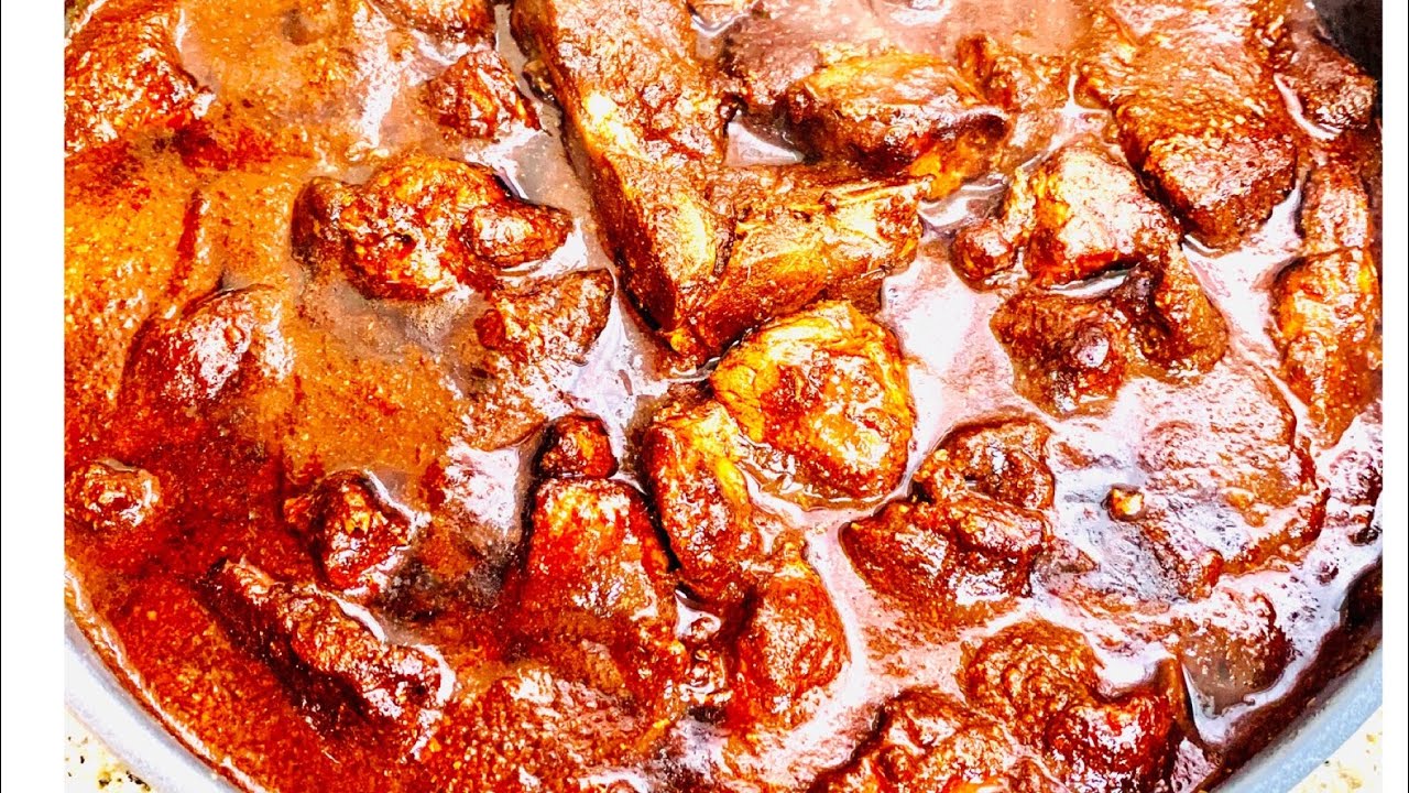 Carne De Puerco Con Chile Negr&oacute; Y Chile Puya Delicioso Guiso
