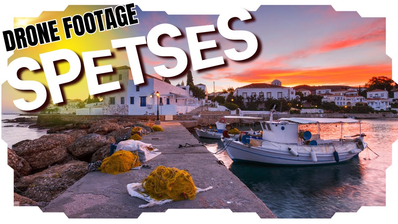 Спецес, Греция 🇬🇷 Видеозапись с дрона 4K