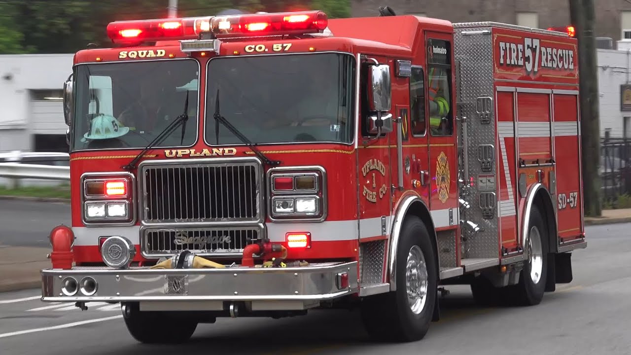 Upland Fire Company Squad 57, FM26, and Traffic 57 Responding