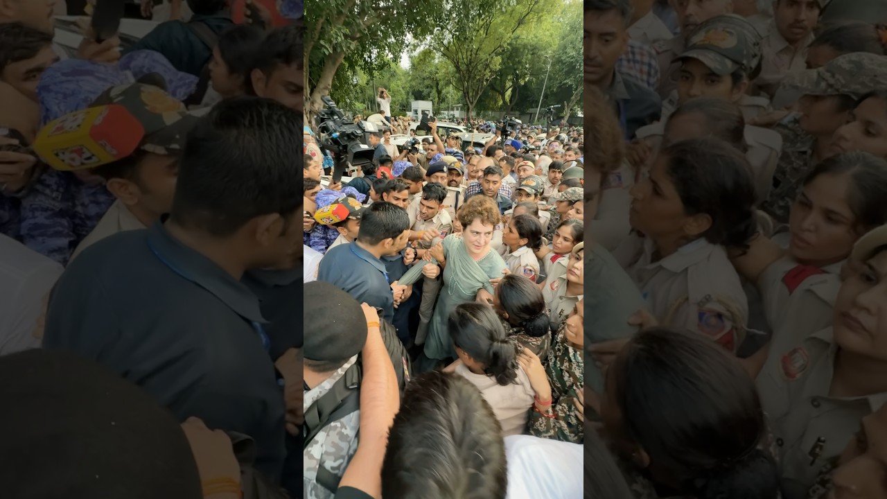 Police detained Priyanka Gandhi #priyankagandhi #rahulgandhi #shorts