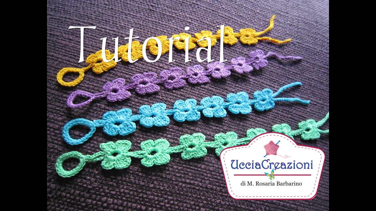 Tutorial 8-Senza Musica * Bracciali Farfalle * Simil - Cruciani Uncinetto . Crochet Bracelets