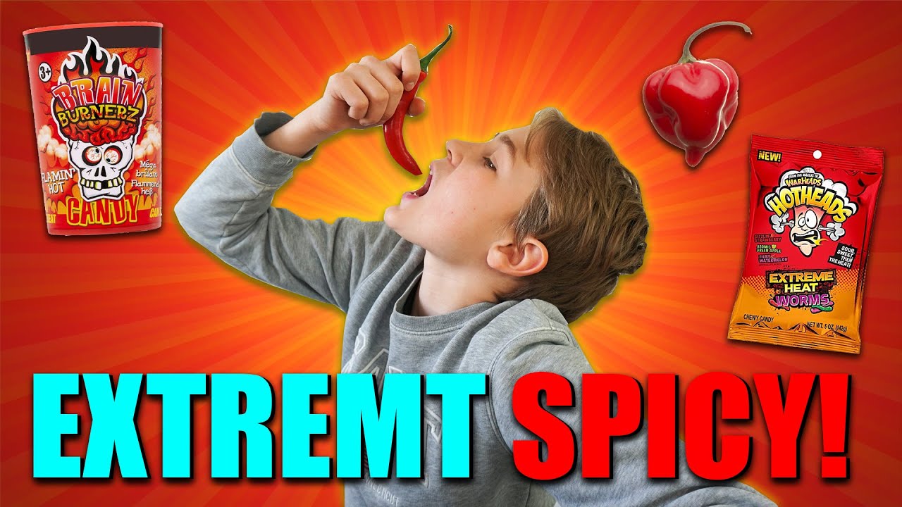 Extremt stark SPICY CHALLENGE!  |  habanero, warhead, brain burnerz, chili, wasabi...