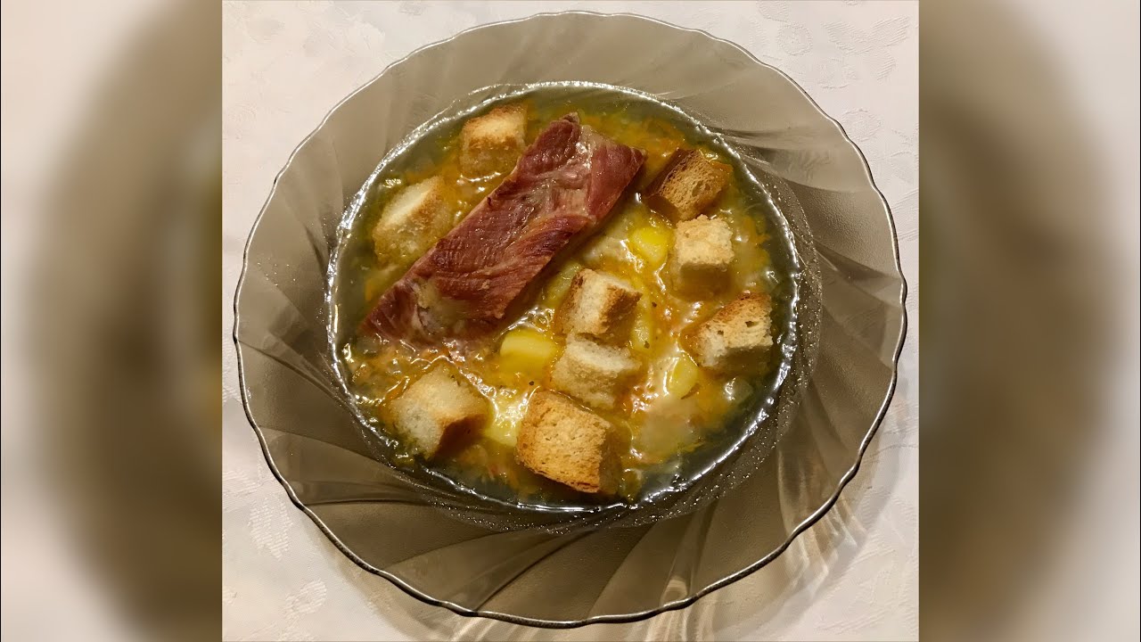 ГОРОХОВЫЙ СУП (без замачивания) с копчеными рёбрышками в мультиварке-скороварке