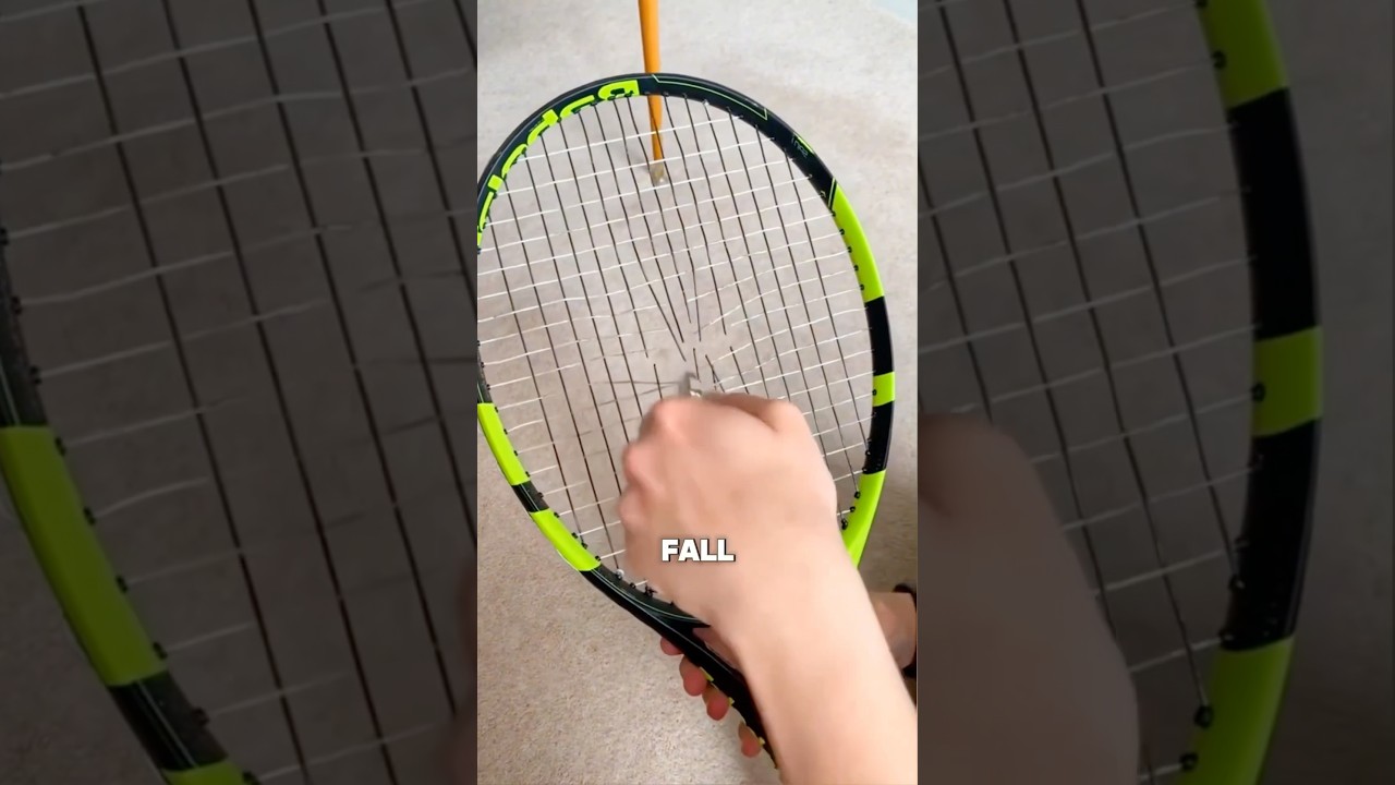 Warum sollte man einen Tennisschl&auml;ger durchschneiden? 🤔 #shorts