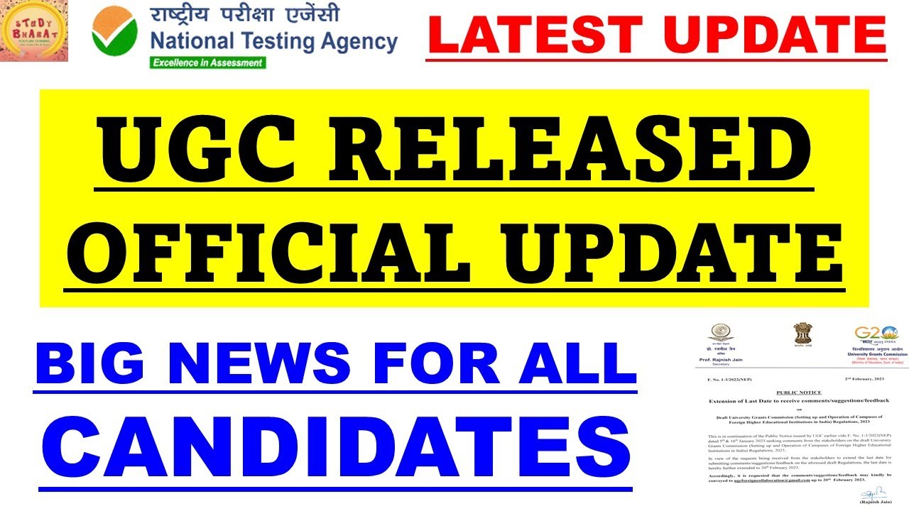 Ugc released Official update Big news for all Candidates #studybharat #Amanvohra #9888523440