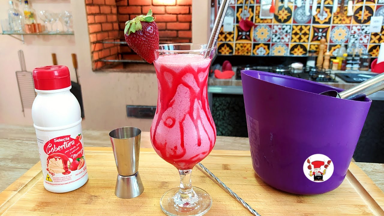 Como Fazer Coquetel de Morango e Leite Condensado sem Álcool