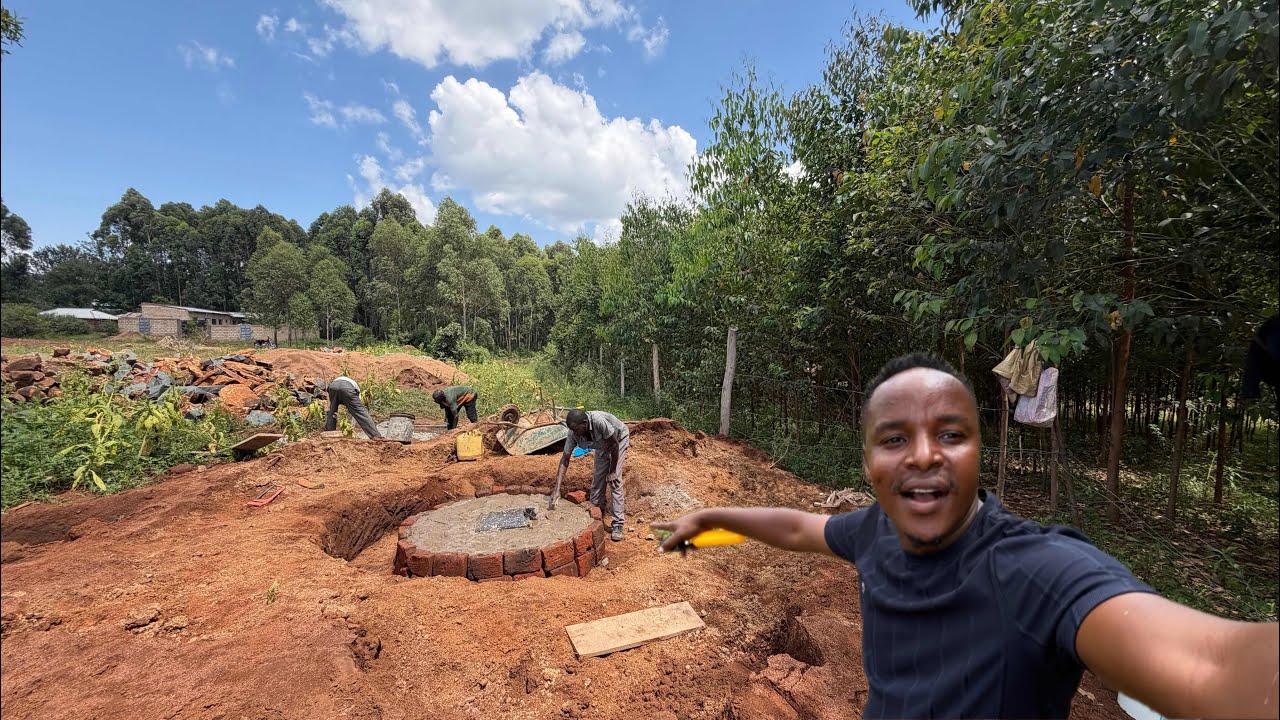 Day 2 Building Our USA 🇺🇸 Client Her Dream Home!! Borehole Building Done|| Roofing Our Dream Home 😭