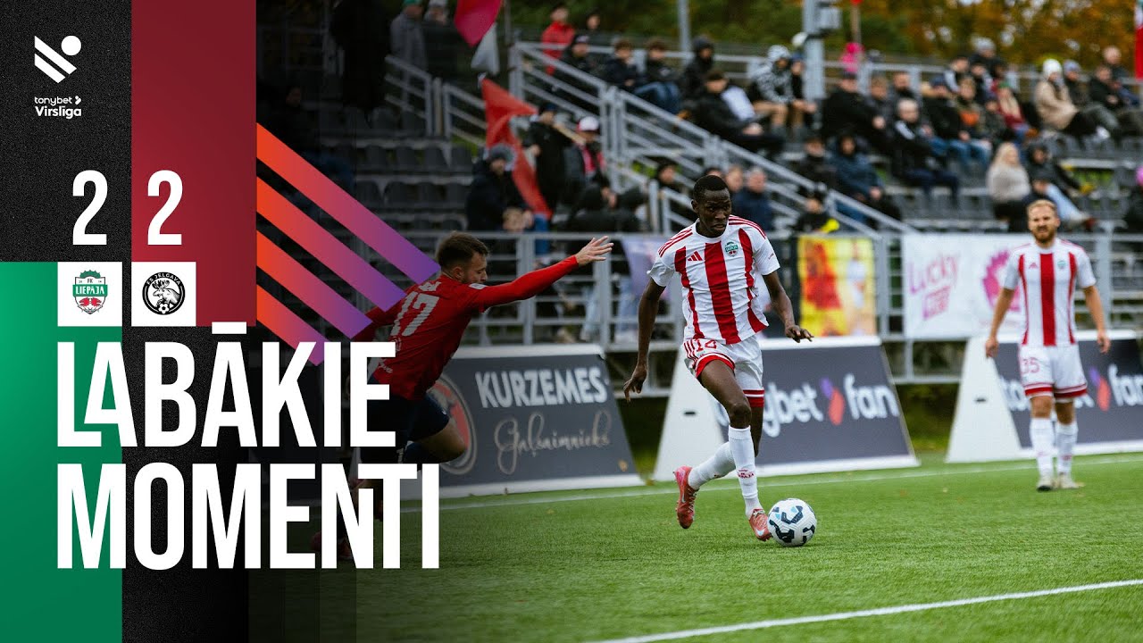 34. kārta: FK Liepāja 2:2 FS Jelgava (Labākie momenti)