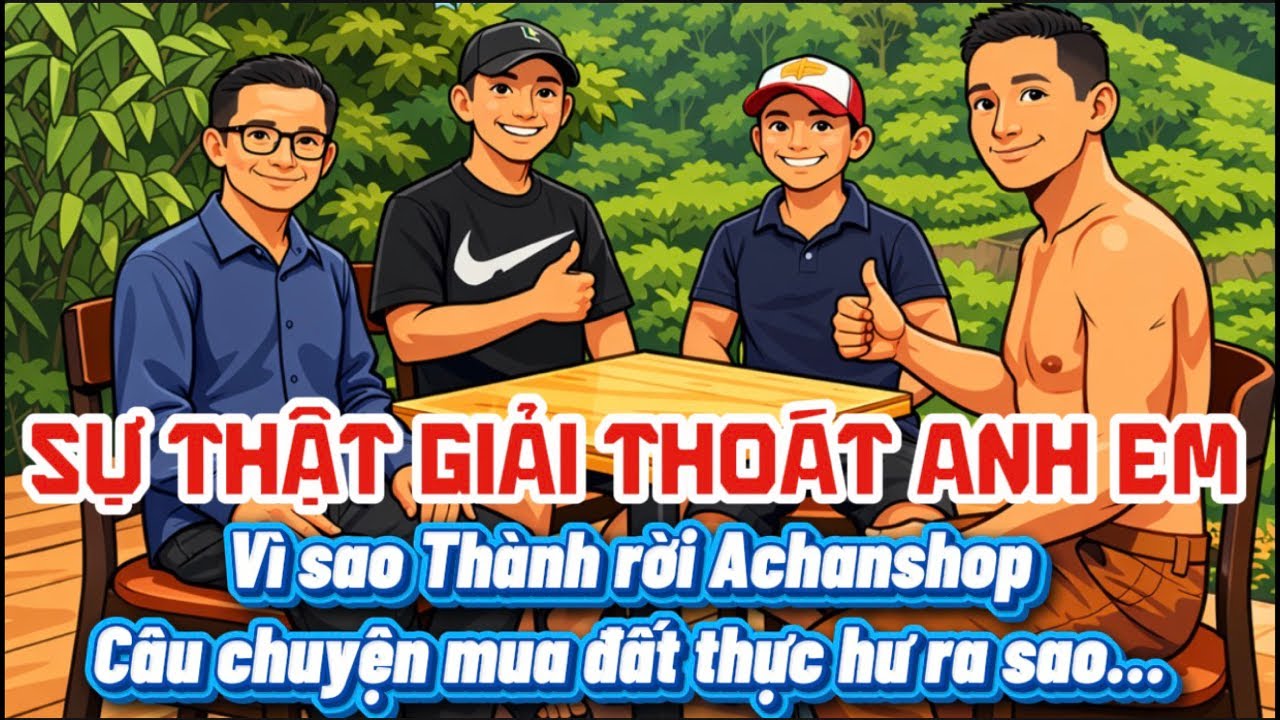 Sự Thật Giải Thoát Anh Em. Vì sao Thành rời Achanshop.Câu chuyện mua đất thực hư ra sao… 