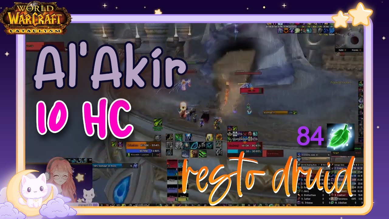Resto Druid PoV | Al'Akir 10 HC | Throne of the Four Winds | Classic Cataclysm