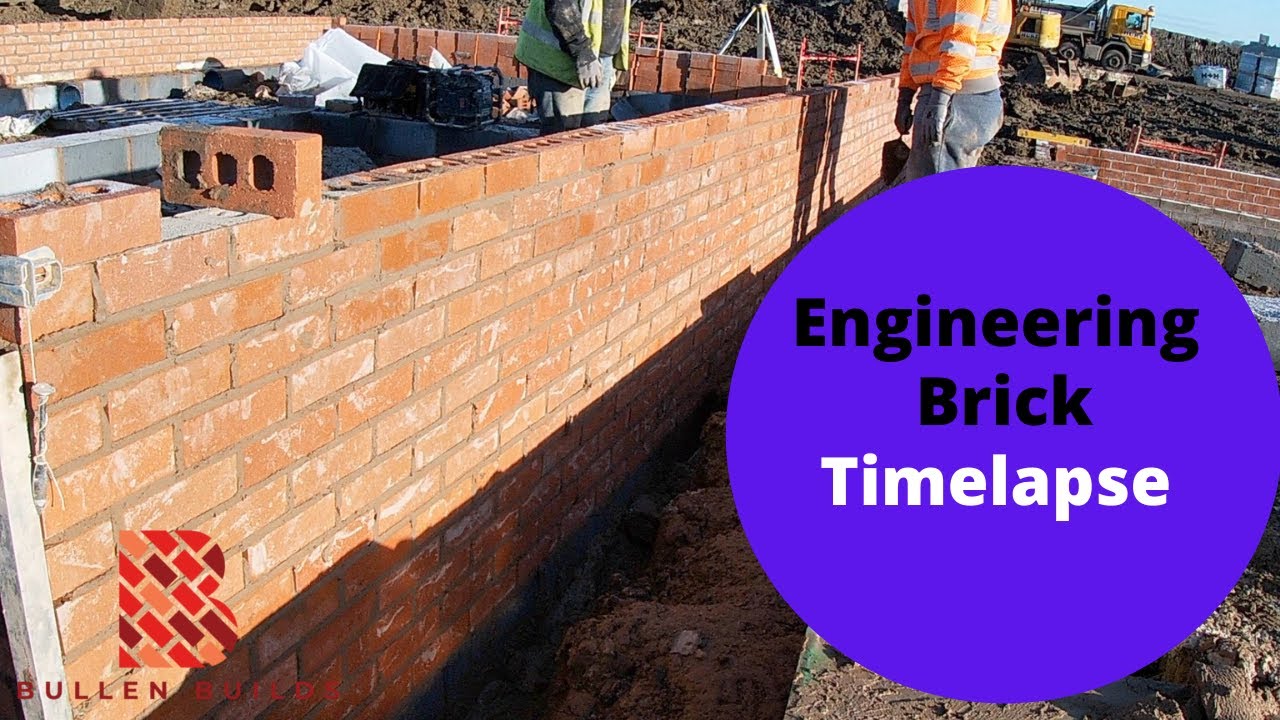 Bricklaying - Red Engineering Brick Timelapse