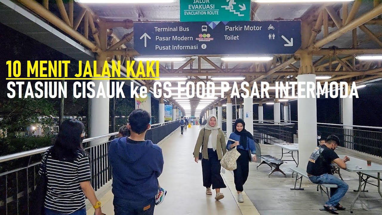 ONLY 10 MINUTES WALK fr CISAUK STATION to GS STREET FOOD Pasar Intermoda BSD❗walking around BSD City