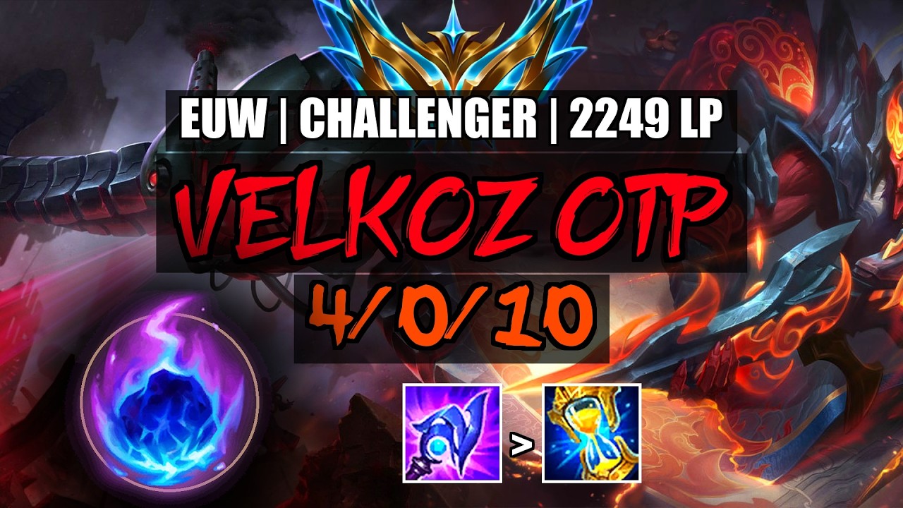 Velkoz OTP vs Jhin/Leona Support 4/0/10 💎 Perfect Game | EUW Challenger 2249LP