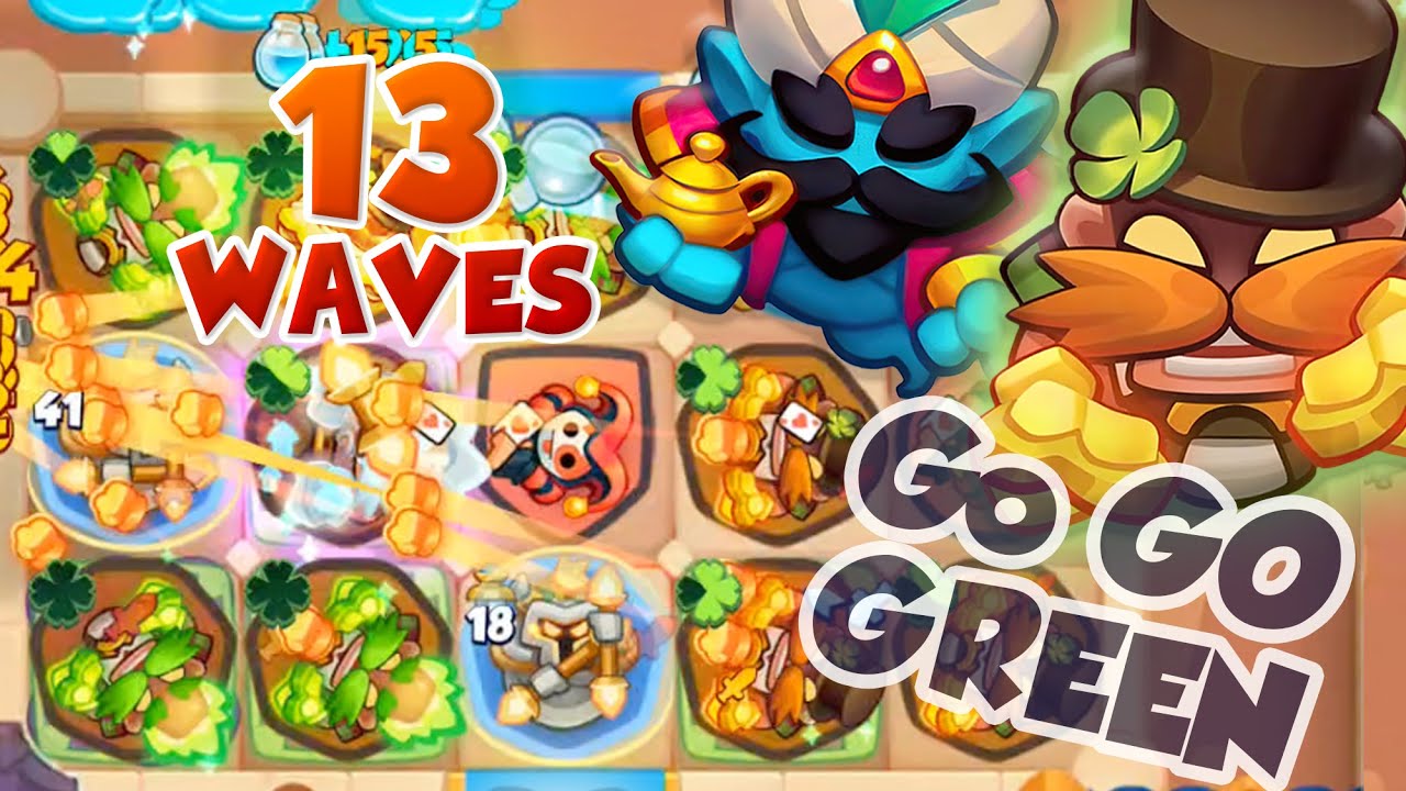 GREEN Bruiser Too Much For GENIE - 13 Waves - Rush Royale
