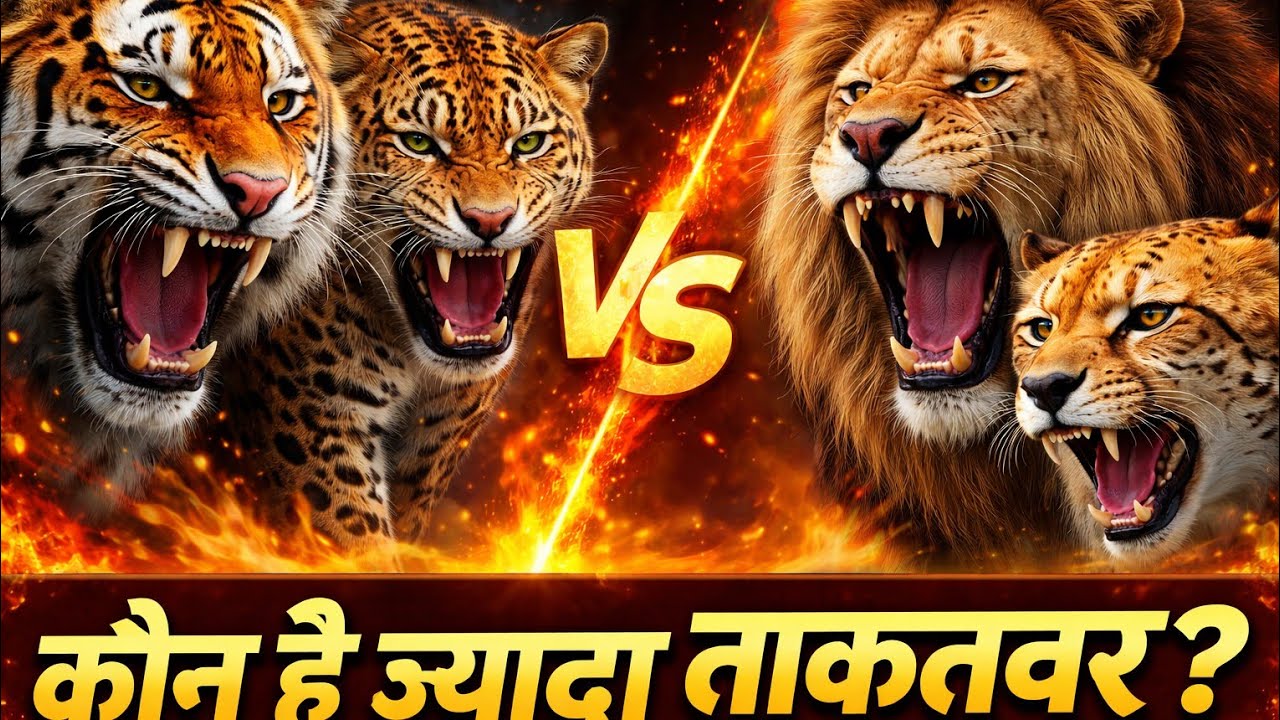 शेर बाघ चीता और तेंदुए में कौन है सबसे बड़ा योद्धा lion Tiger Leopard Cheetah Who Will Win The Fight