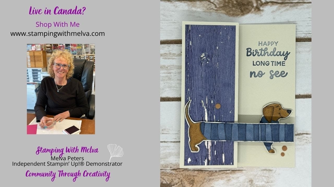 Live with Stamping With Melva - Z-fold Card with Stampin' Up!® Long Time No See