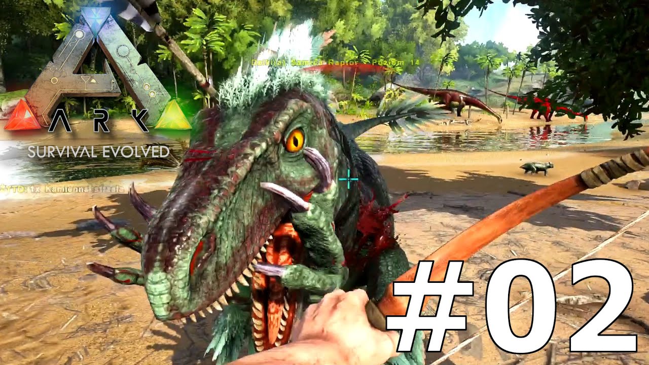 PIERWSZE POLOWANIE I PIERWSZA HODOWLA ARK Survival Evolved #2