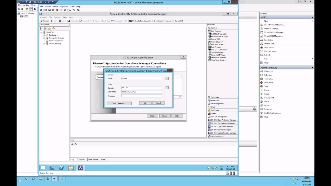 SCORCH - Configure Connection Settings