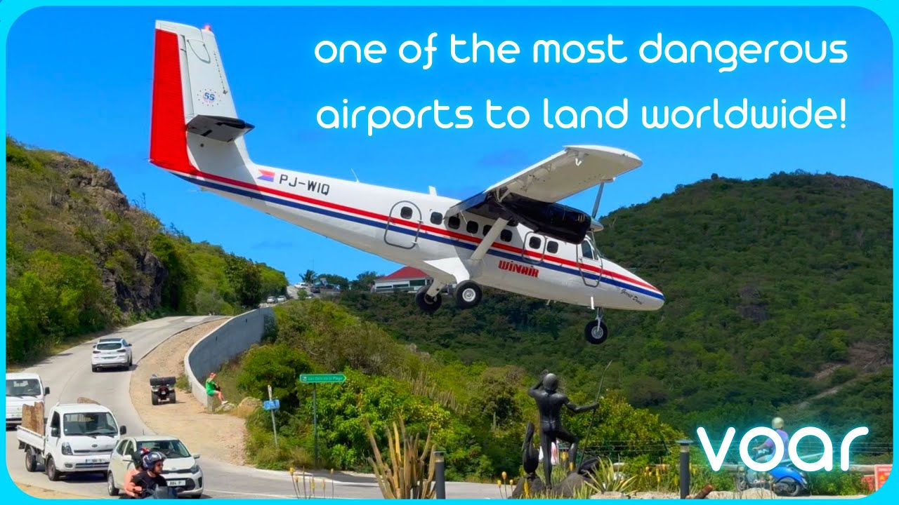 EXTREME AIRPORT in St Barthélemy - spotting with thrilling views& low landings!