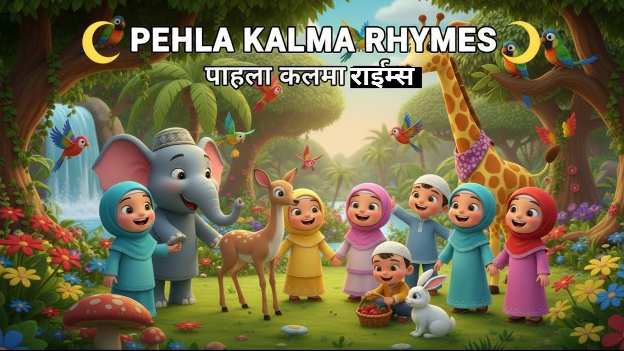 Pehla Kalma Rhymes | Islamic Kids Song | Learn Kalma with Fun | kids | Kalma kids| Islamic kids