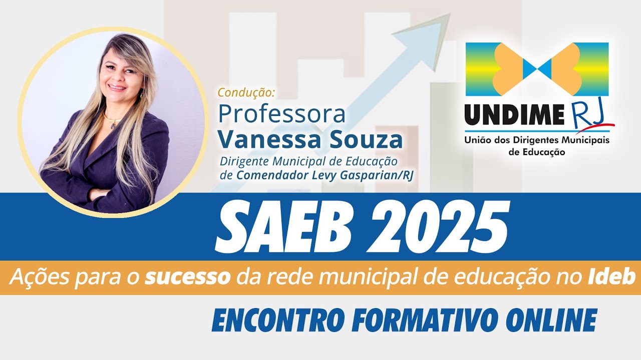Formação Online Undime-RJ - Saeb 2025 - Ações para o sucesso da rede municipal de educação no Ideb