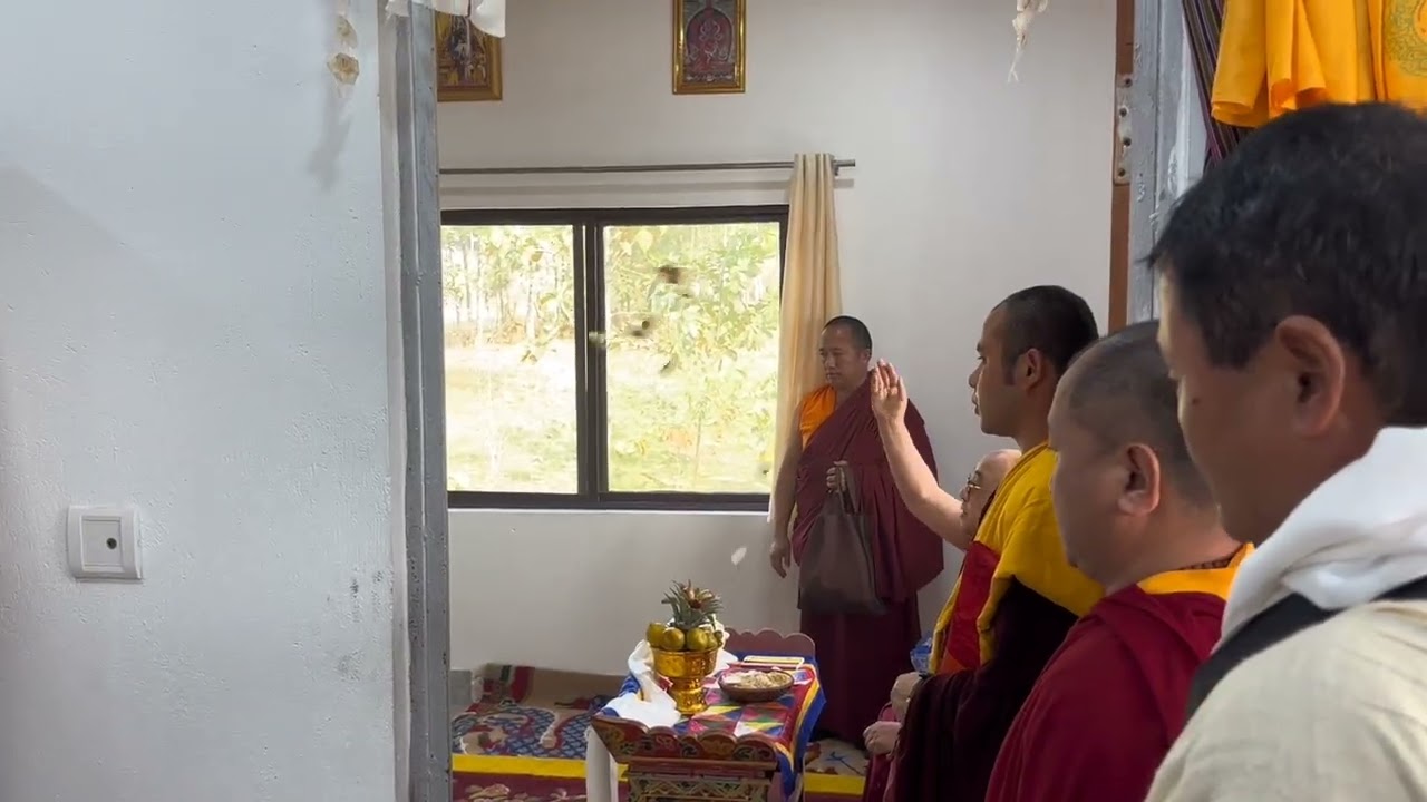 Received blessing from Namkhai Nyingpo Rinpoche during the Chhim Rabney of my house owner.