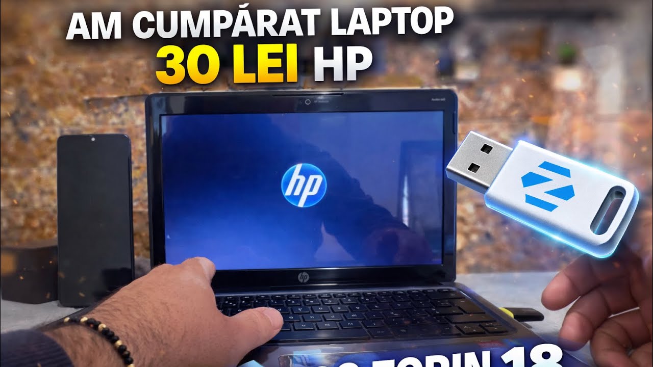 Am cumpărat un laptop HP cu 30 lei și instalez Zorin OS 18