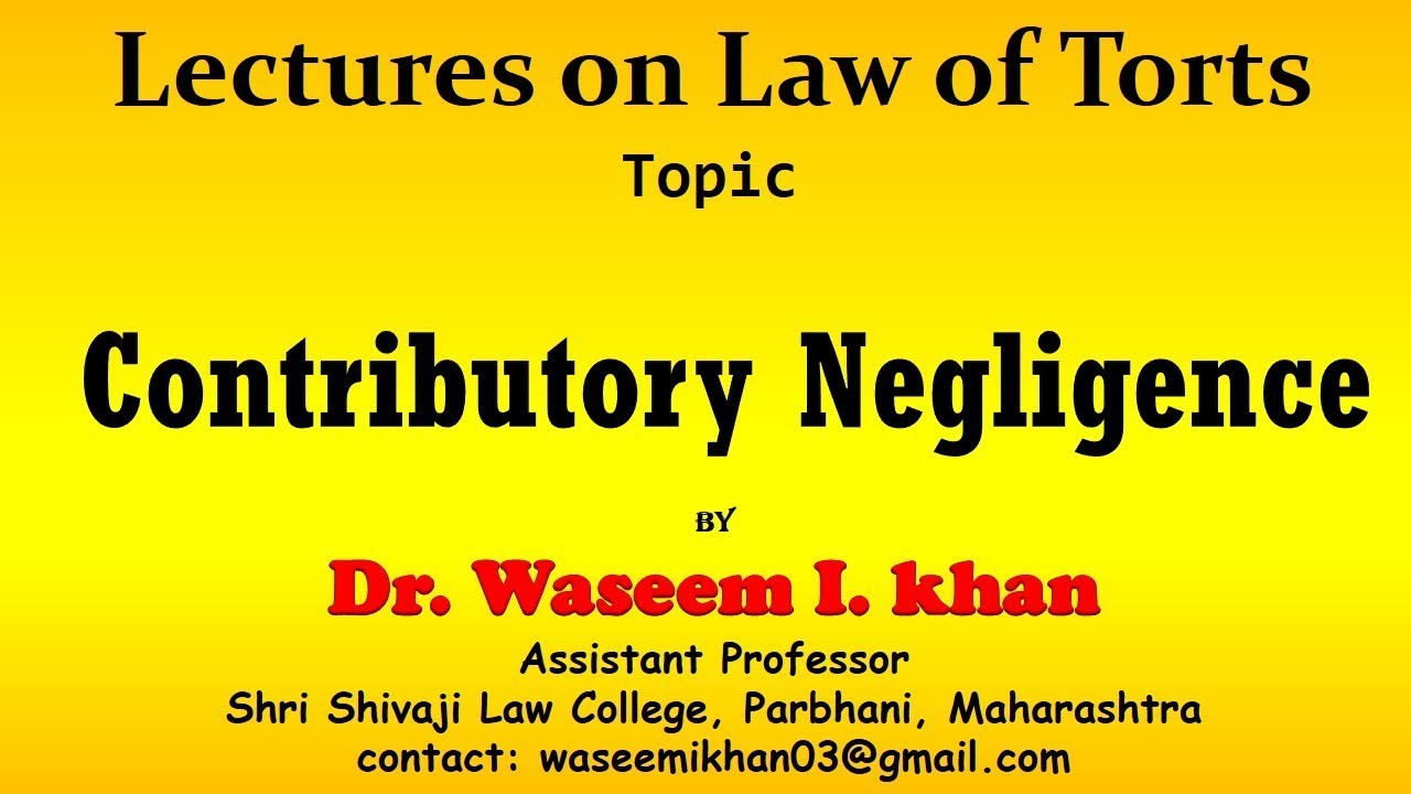 Contributory Negligence | Defenses for Negligence