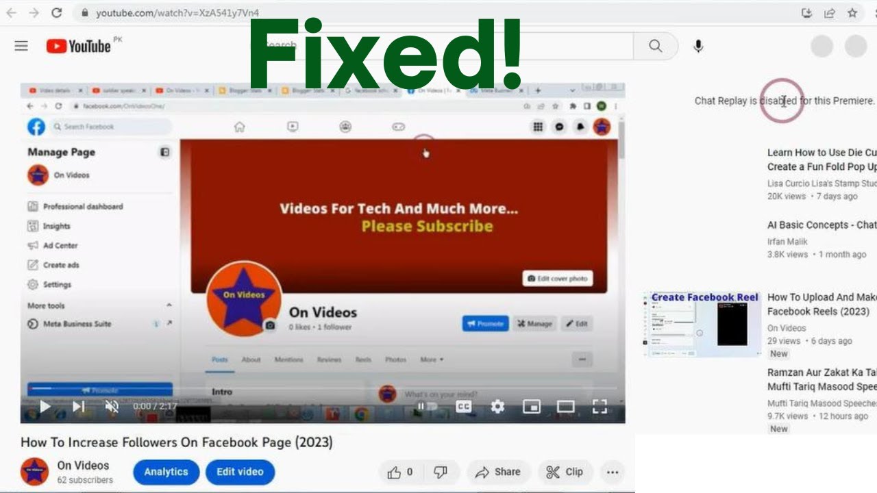 How To Fix Chat Replay Is Disabled For This Premiere On YouTube (2023)