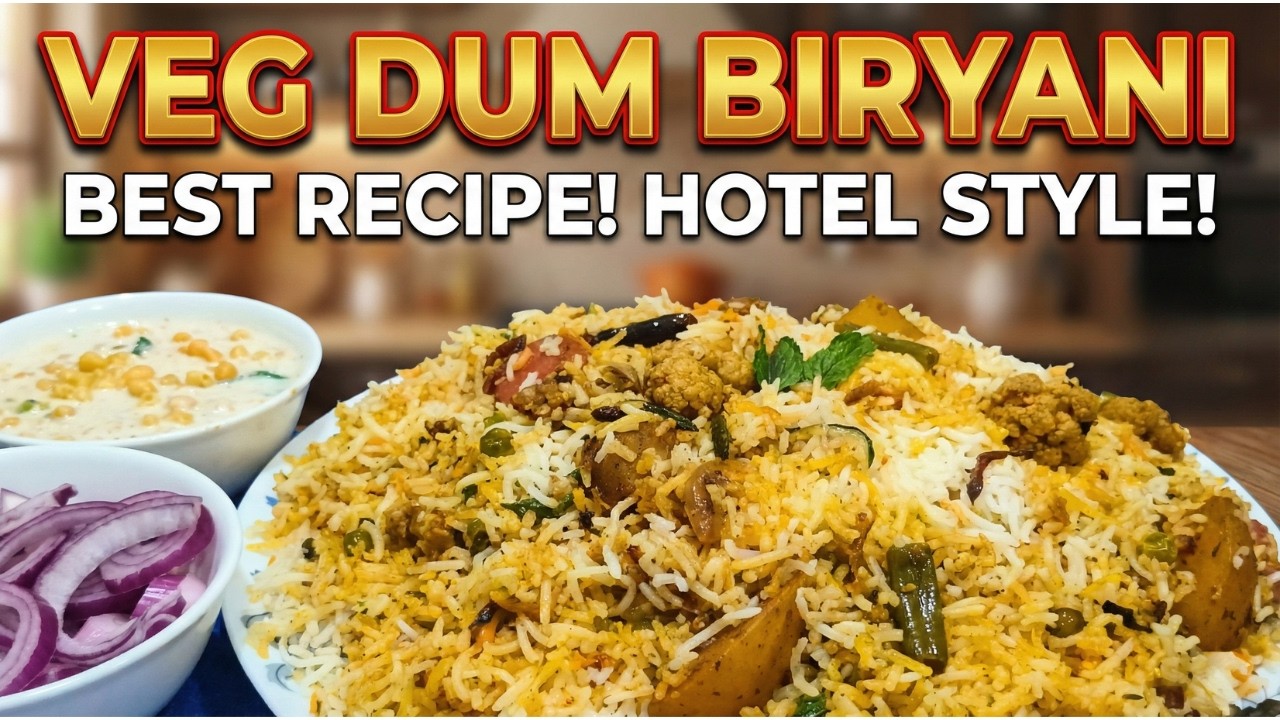 Hotel Style Veg Dum Biryani 😍🔥 | घर पर बनाएं परफेक्ट दम बिरयानी | Easy Recipe