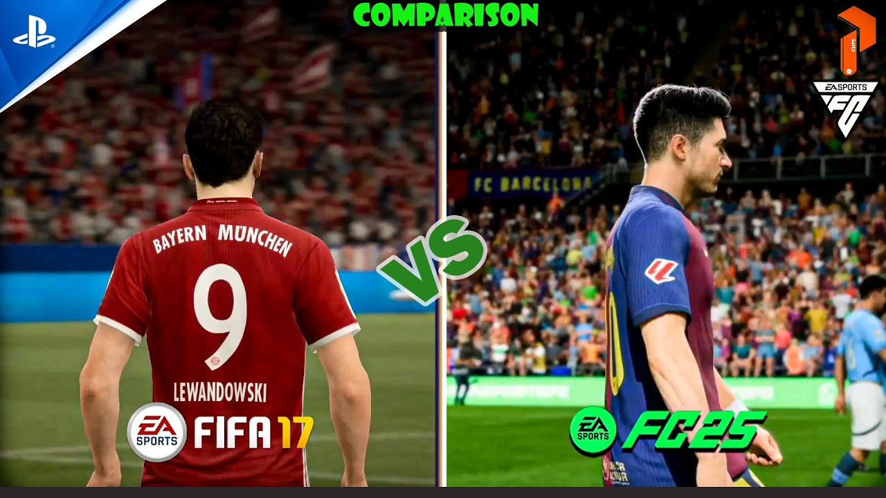 Fifa 17 vs Fc 25 PS5 Comparison! (Gameplay, Graphics, Player Animation, ) #fifa #fc25 #comparison