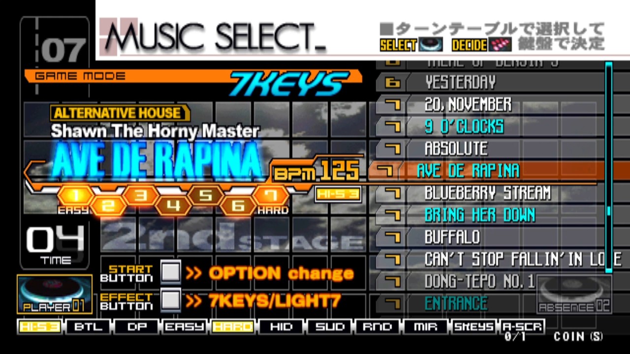 [beatmania IIDX 7th style] AVE DE RAPINA