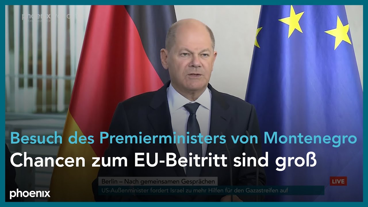 Berlin: Treffen von Montenegros Premierminister Spajić und Bundeskanzler Scholz