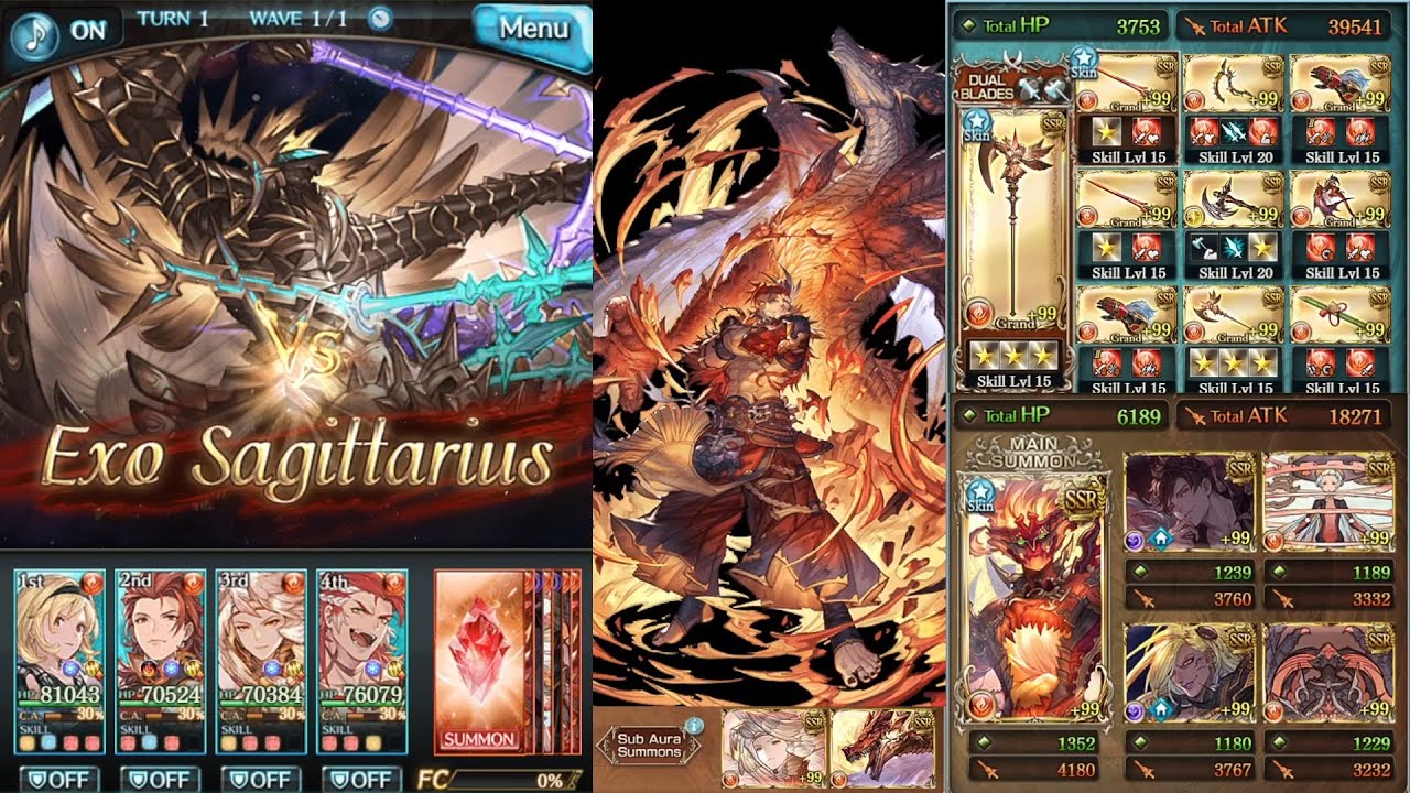 Granblue Fantasy: Exo Sagittarius Lvl 150 Full Auto