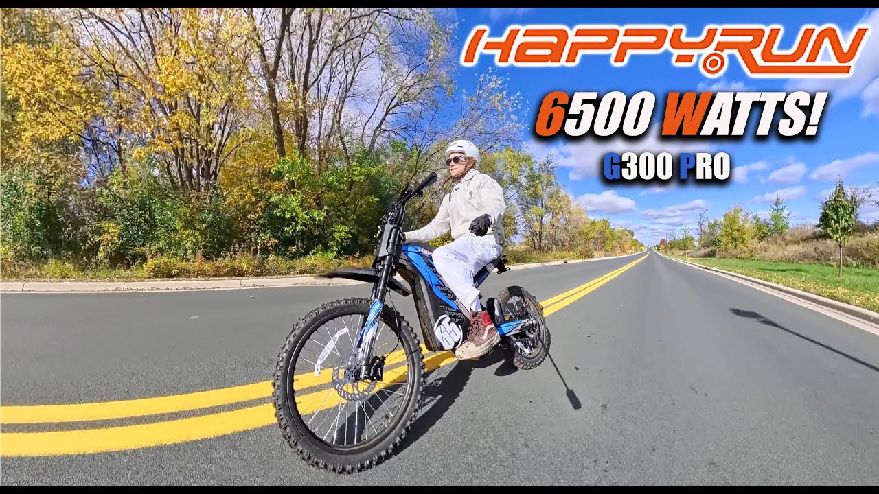 Обзор HappyRun G300 Pro 2025 года! (ПОЛНАЯ ВЕРСИЯ)! Электрический кроссовый мотоцикл мощностью 65...