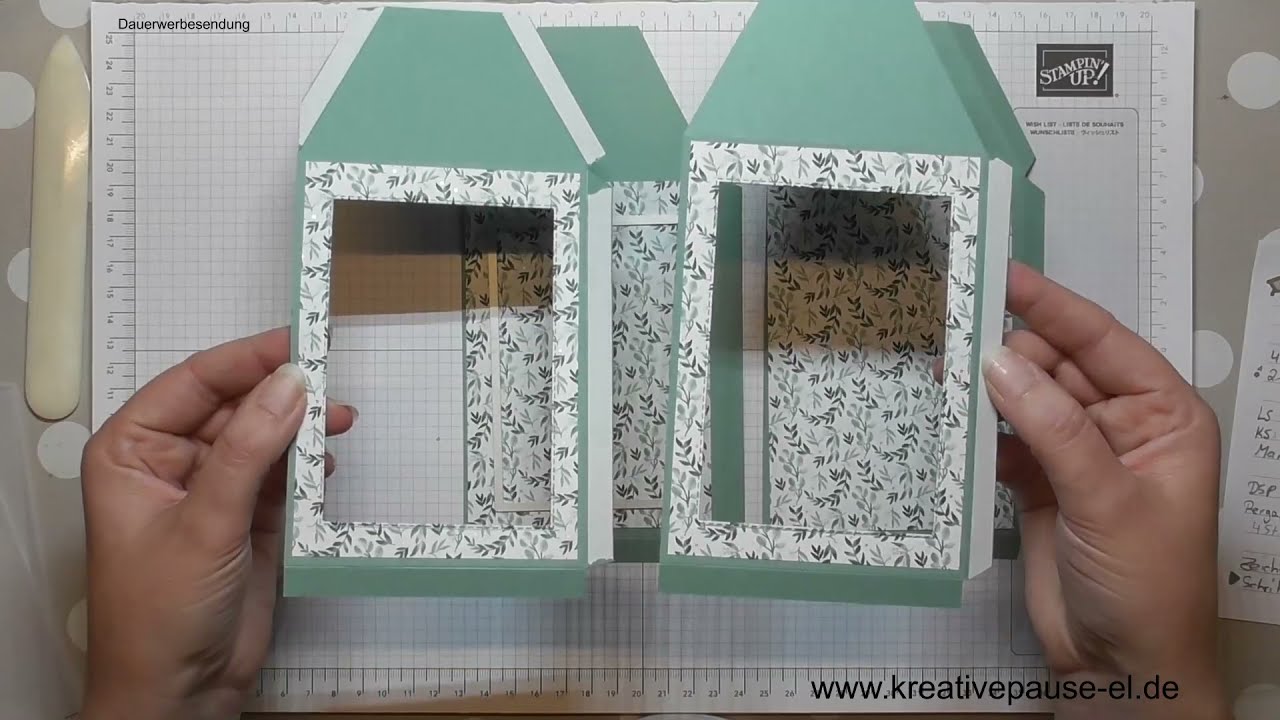 Laterne mit einem Flaschenlicht mit der Braundneuen Produktreihe Garten Eden von Stampin`UP!