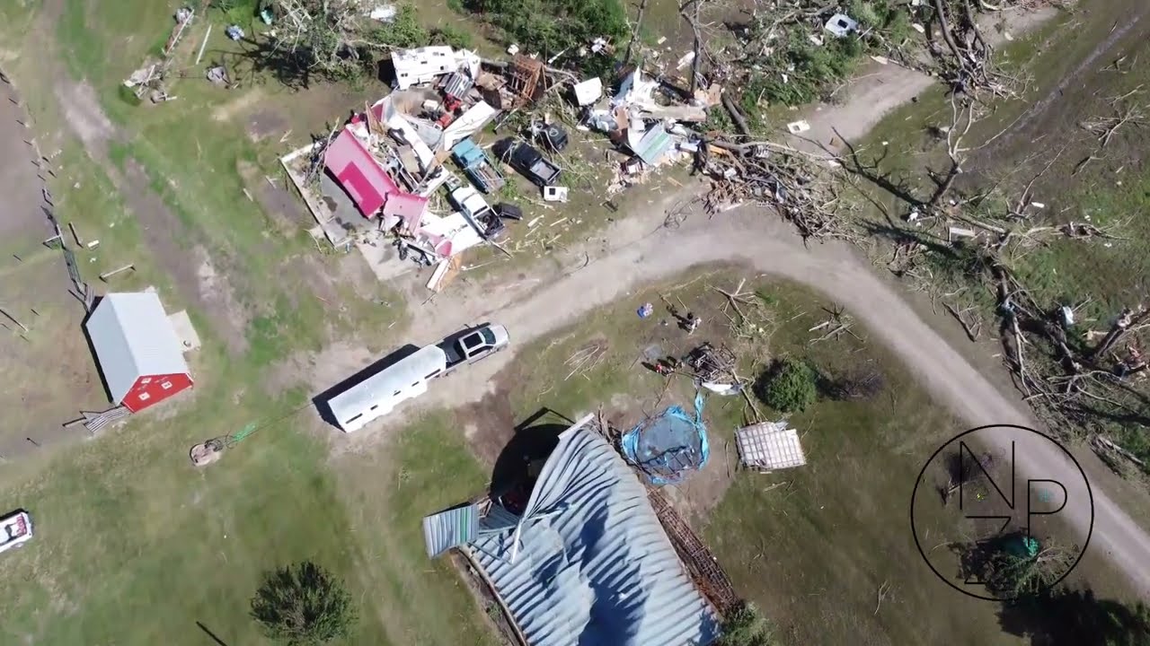 EF4 Tornado Damage Near Didsbury, AB