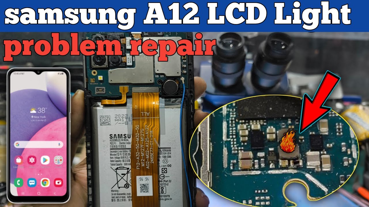 📲 Samsung A12 LCD Light Problem repair | Samsung Display problem 
