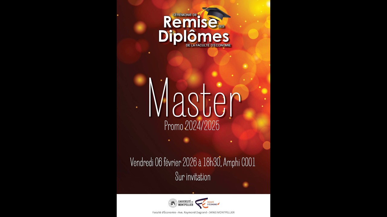 Cérémonie de remise des diplômes Master promo 2024/2025
