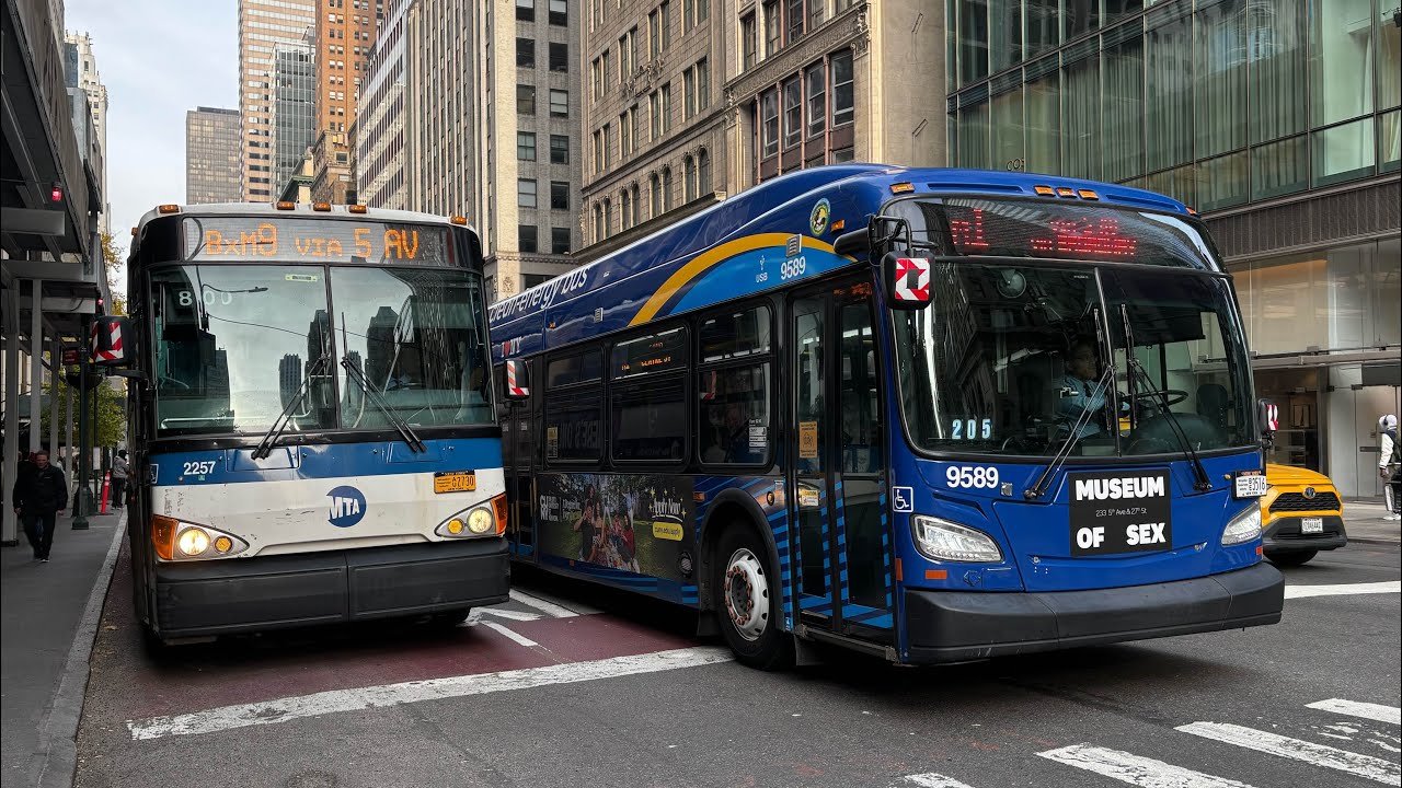 MTA Bus, NYCT, MaBSTOA & CoachUSA || Lcl/Exp Bus Action at Bryant Park 