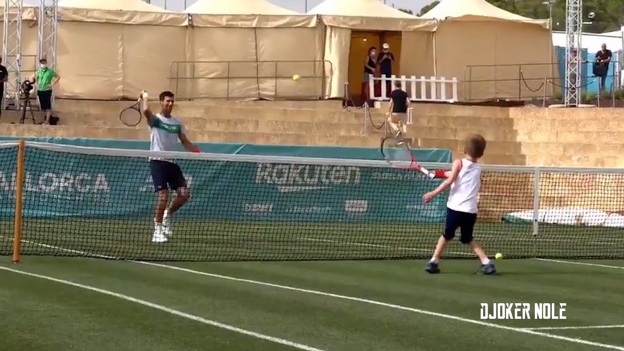 Novak Djokovic Plays Tennis with His Son Stefan - Mallorca 2021 (HD)