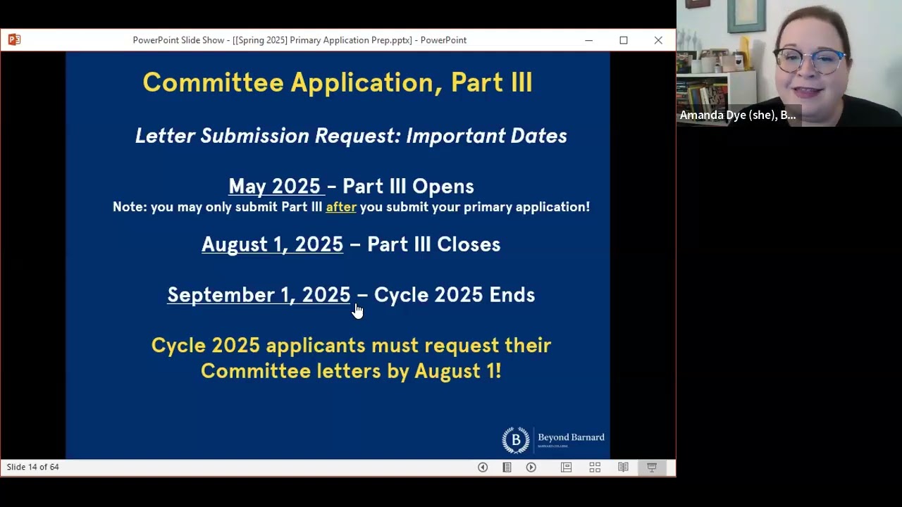 Primary Application Prep
