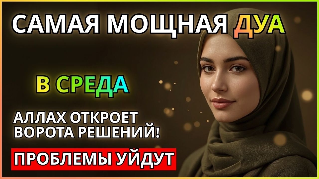 САМАЯ СИЛЬНАЯ ДУА В СРЕДА! ЖЕЛАНИЯ СБУДУТСЯ, ПРОБЛЕМЫ ИСЧЕЗНУТ!