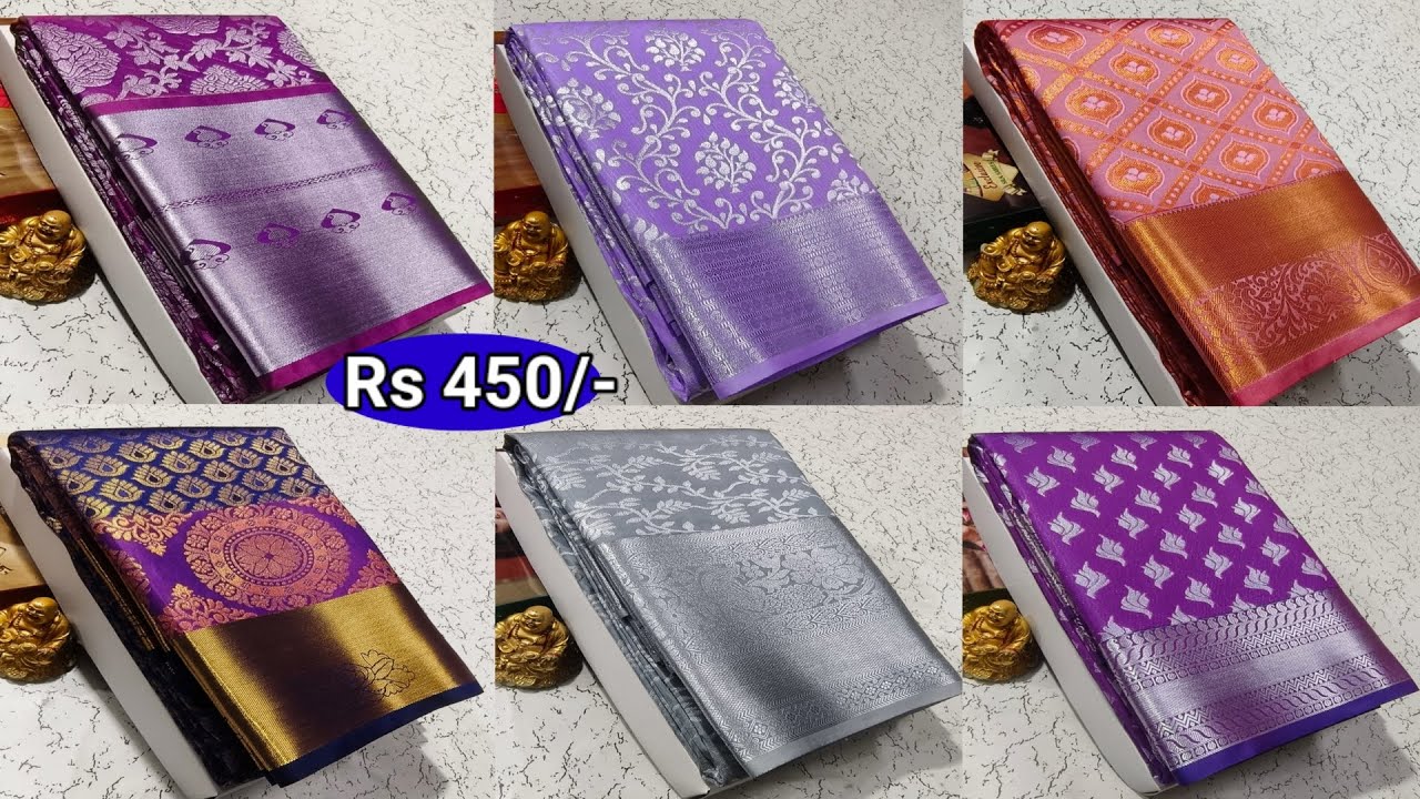 dharmavaram semi silk sarees part 1💞 kanchipuram silk sarees with price 💞@FashionTrendsCollection