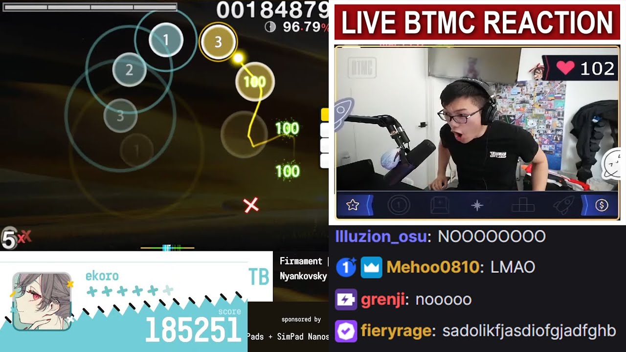 BTMC REACTS TO WHITECAT VS EKORO CORSACE CLOSED MATCH
